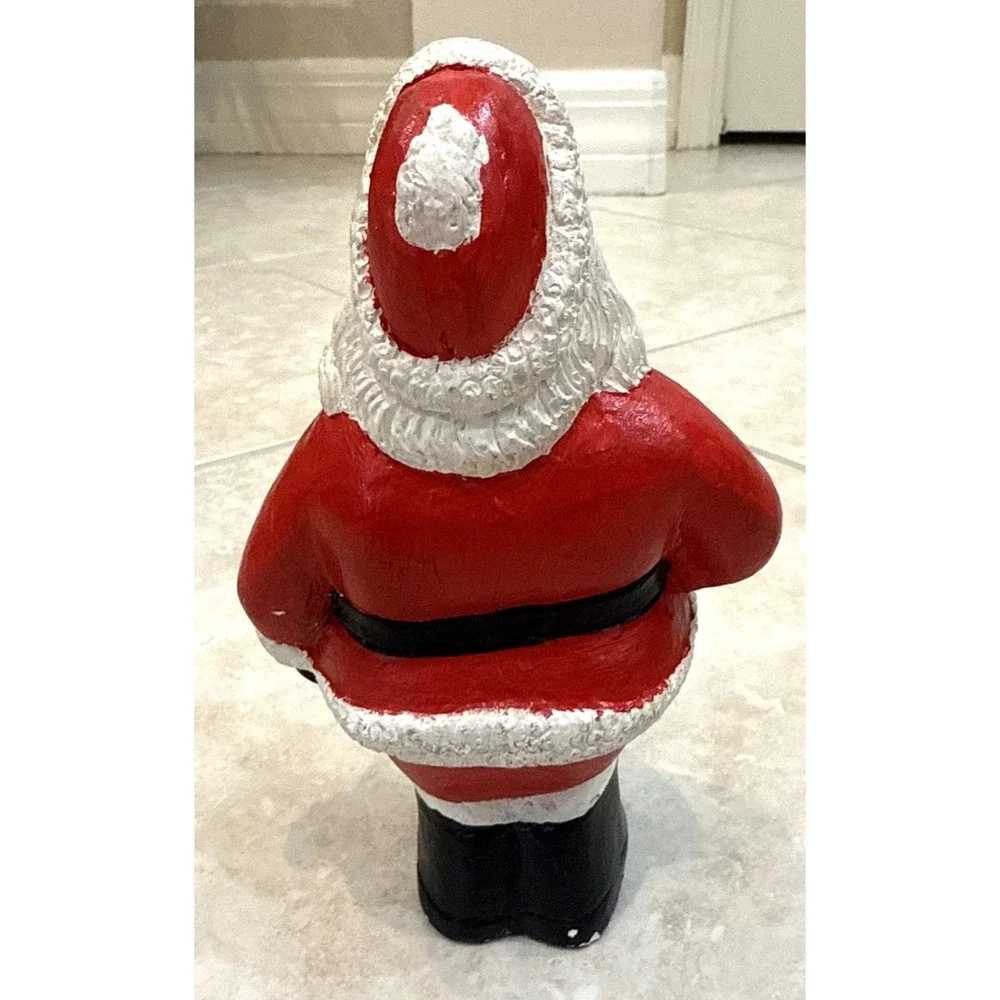 Vintage Style Hand Painted Santa Claus Figurine Red Suit‎ Christmas Decor 8 Inch